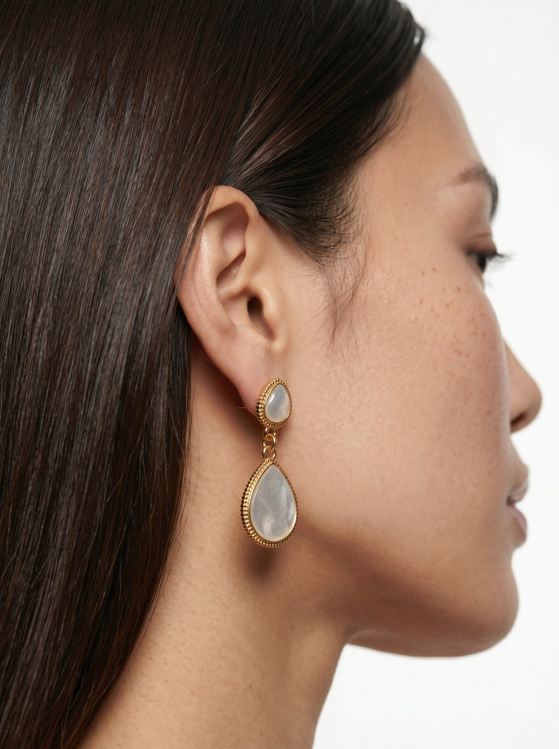 Les Boucles Goutte - Nacre